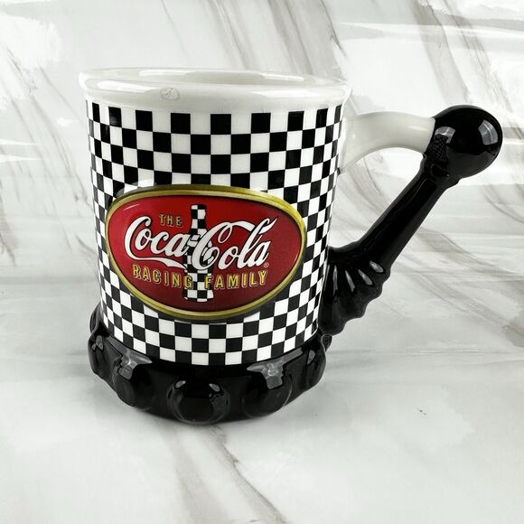Coca-Cola NASCAR Gear Shift Jumbo Ceramic 24oz Coffee Mug Cup Houston Harvest 5" - Picture 2 of 9